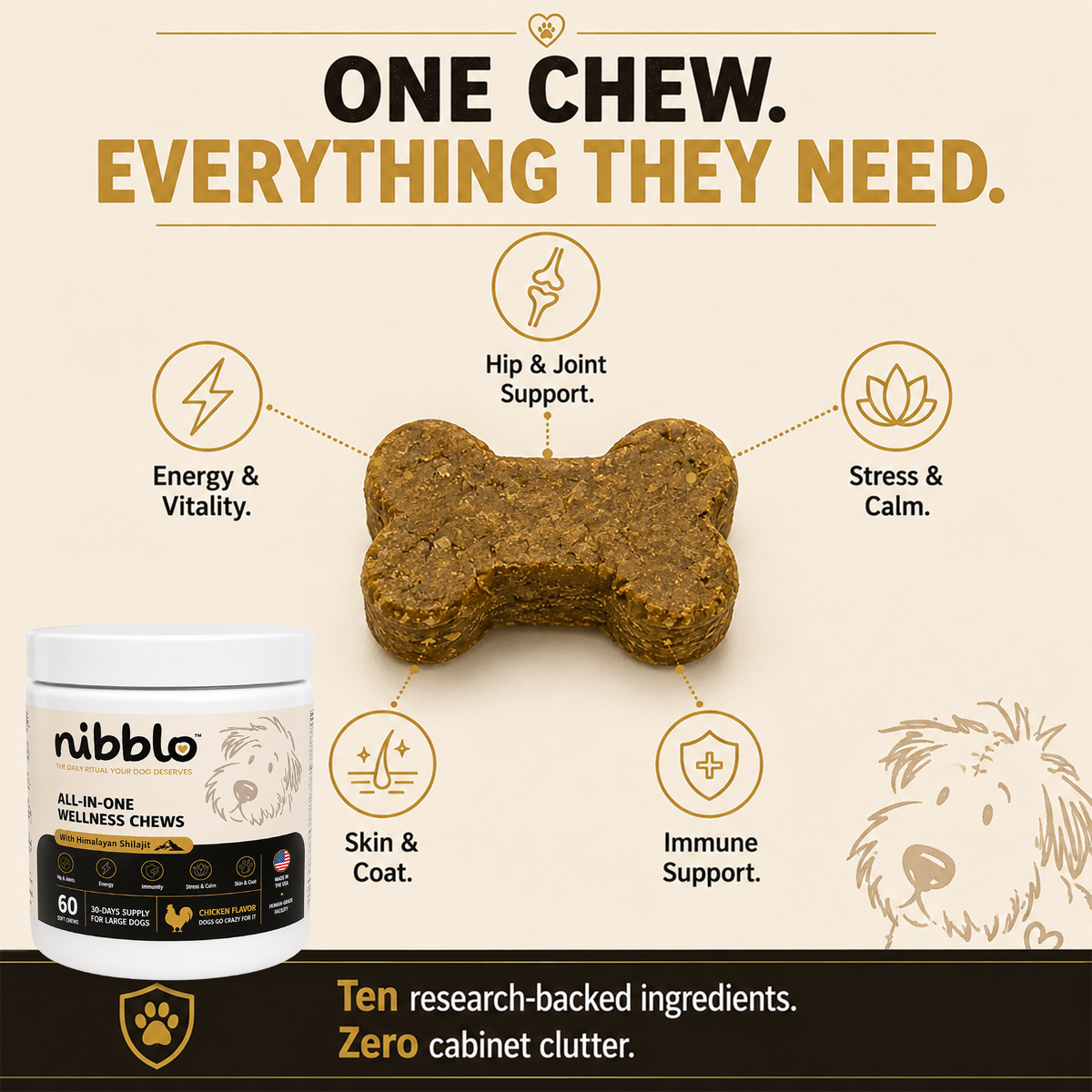 All-In-One Wellness Chews with Himalayan Shilajit